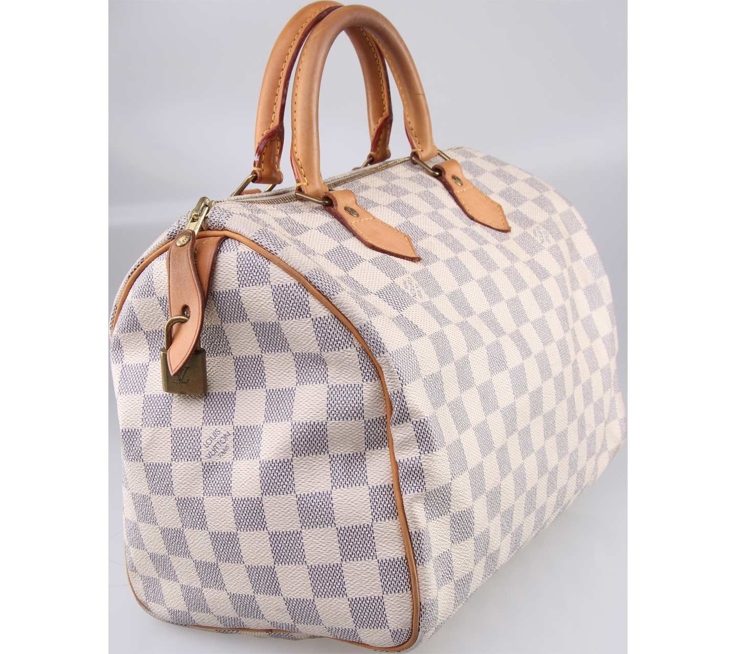 Louis Vuitton White Damier Azur Handbag