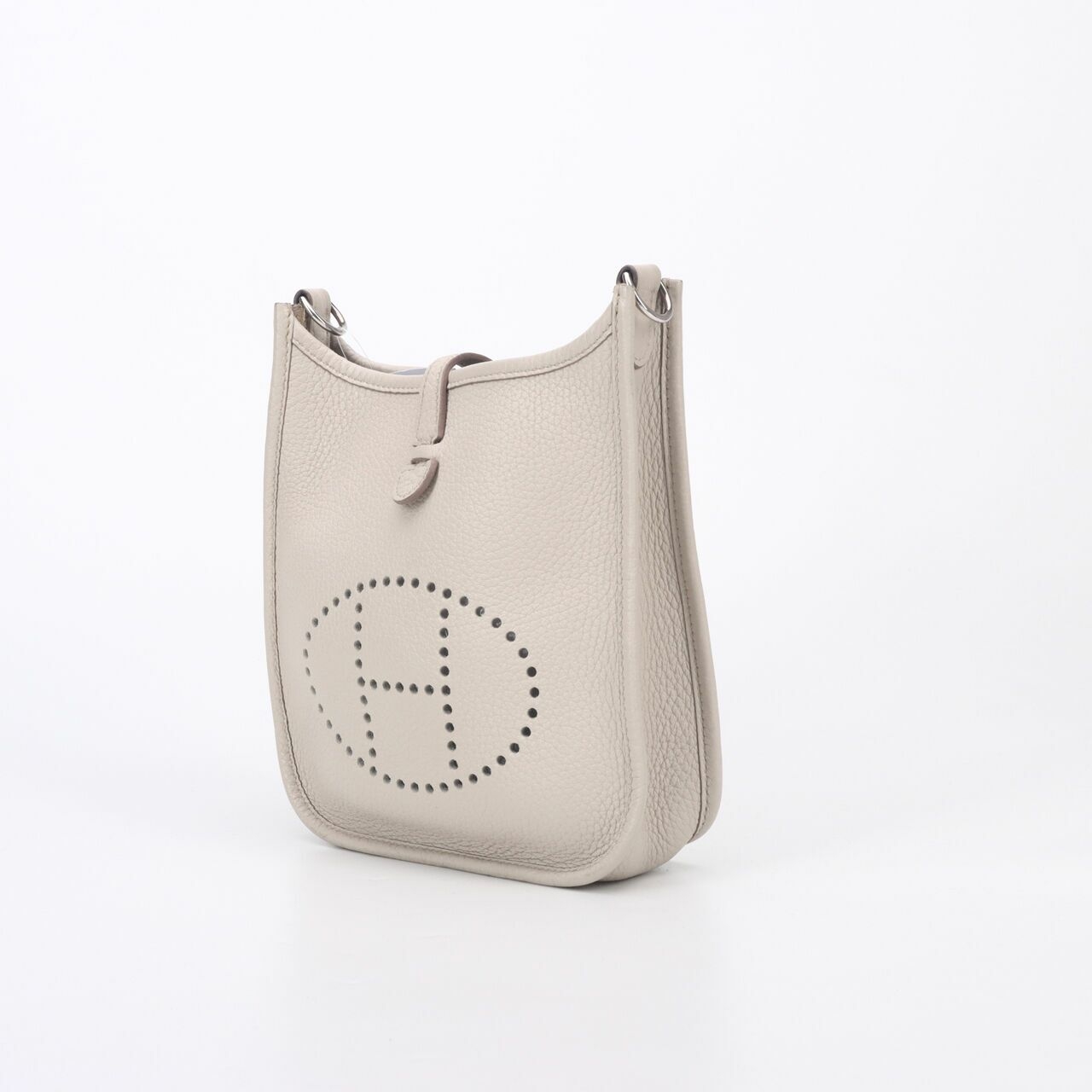 Hermes Evelyne 16 Amazone Clemence Sangle Wool Beton Blanc #C Sling Bag