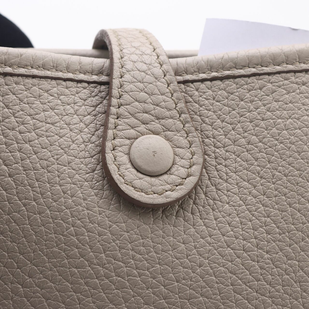 Hermes Evelyne 16 Amazone Clemence Sangle Wool Beton Blanc #C Sling Bag