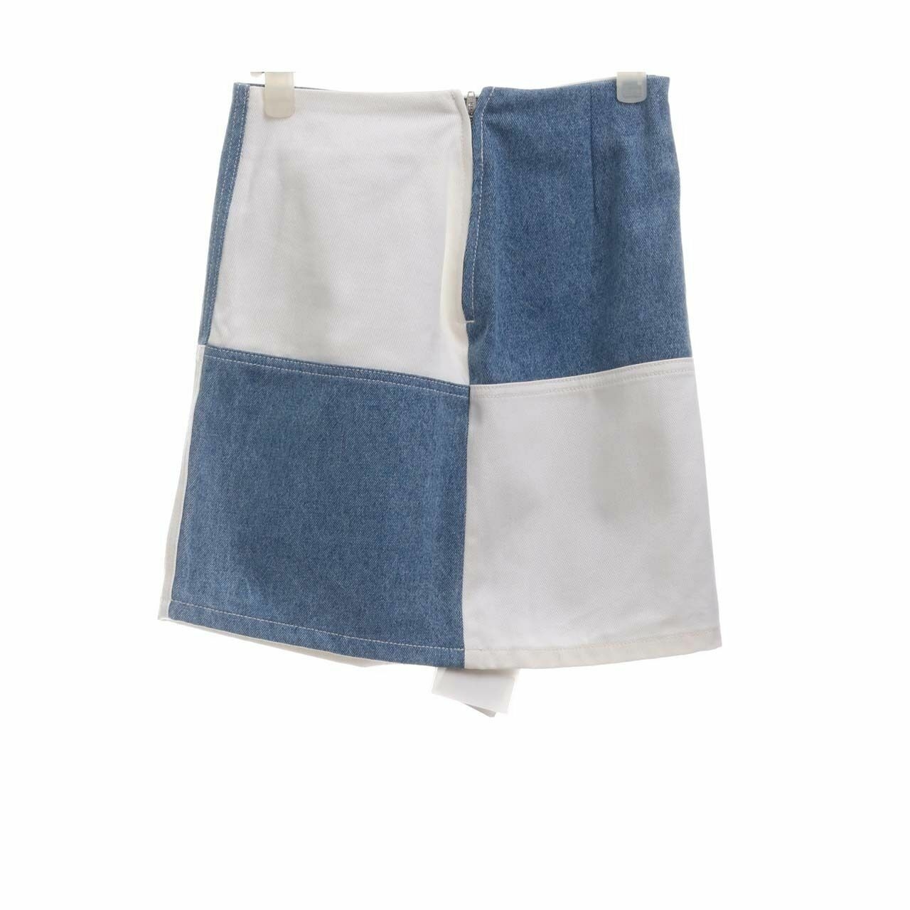 Pomelo. Blue & White Denim Mini Skirt