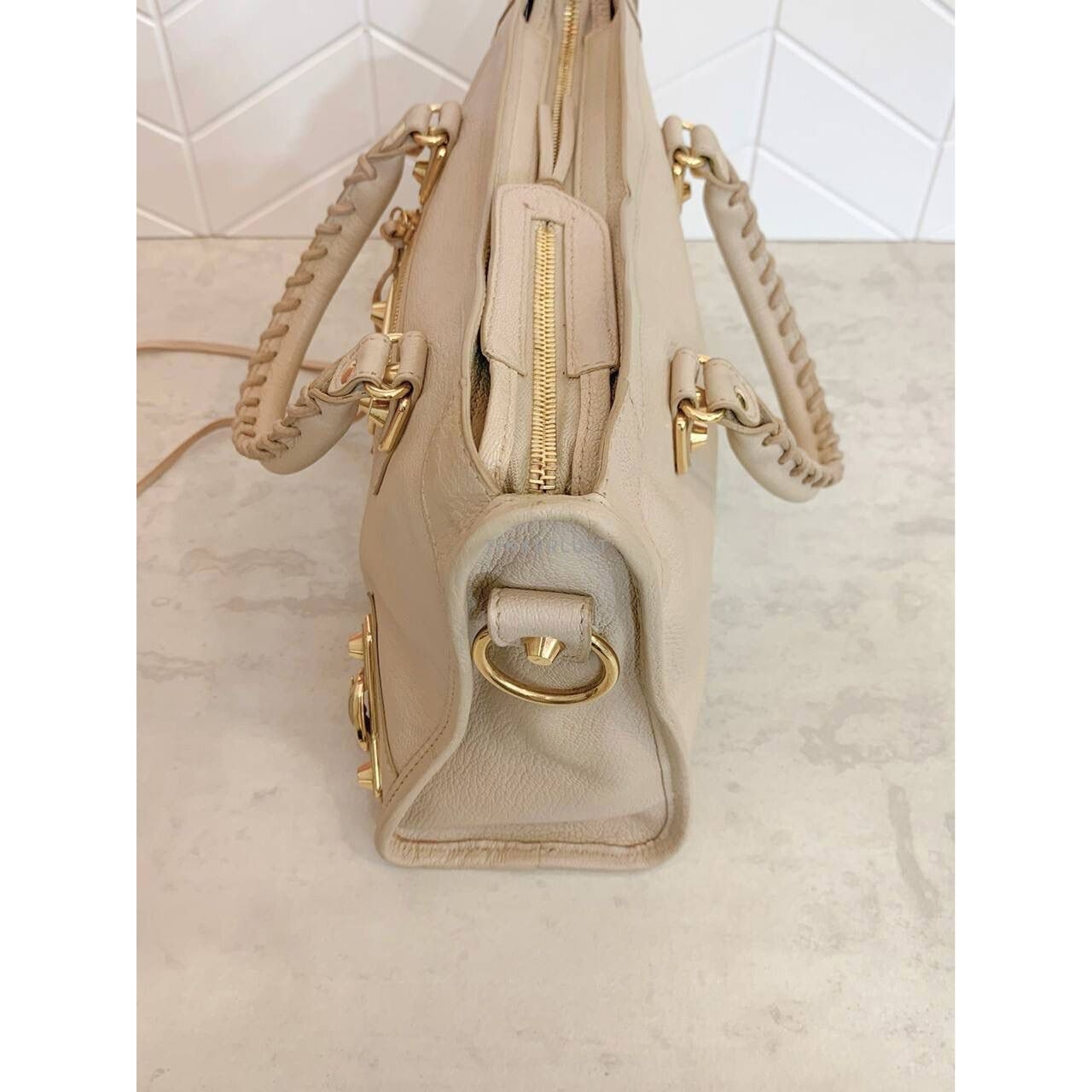 Balenciaga Small City Edge Beige GHW 2018 Satchel Bag