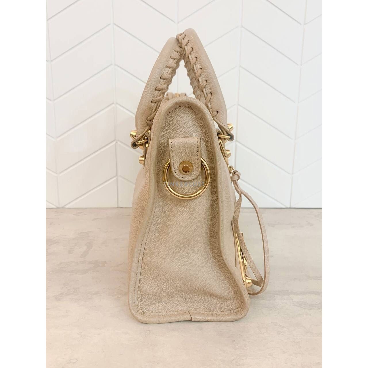 Balenciaga Small City Edge Beige GHW 2018 Satchel Bag