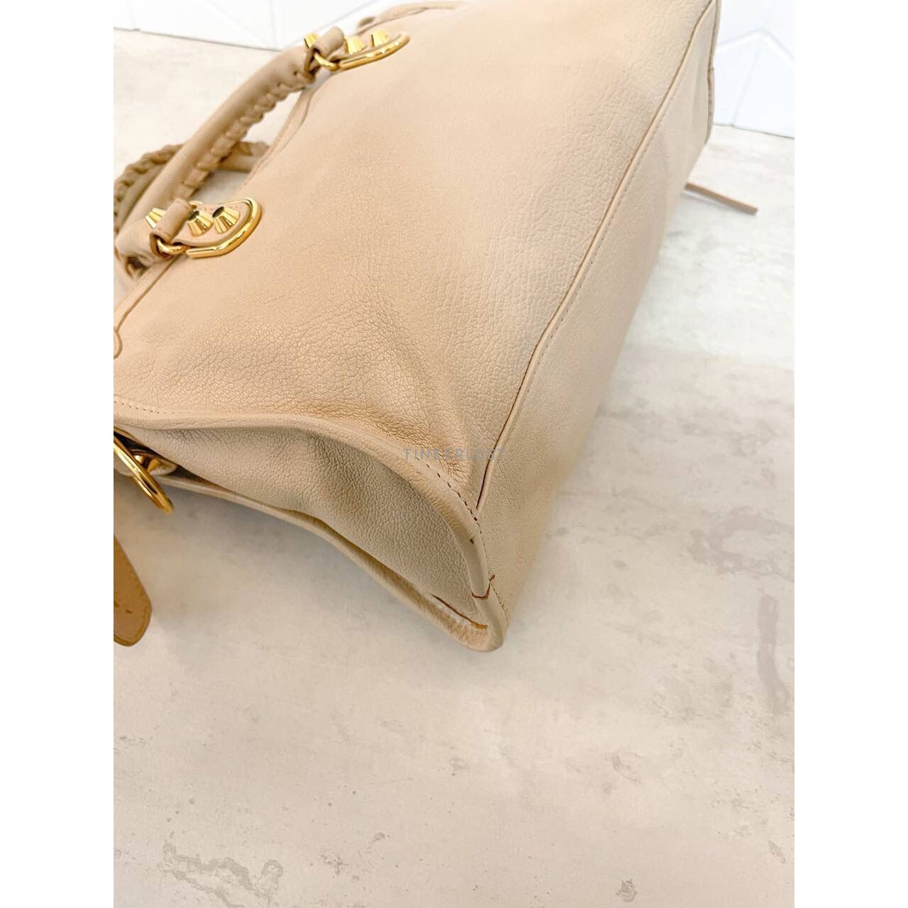 Balenciaga Small City Edge Beige GHW 2018 Satchel Bag