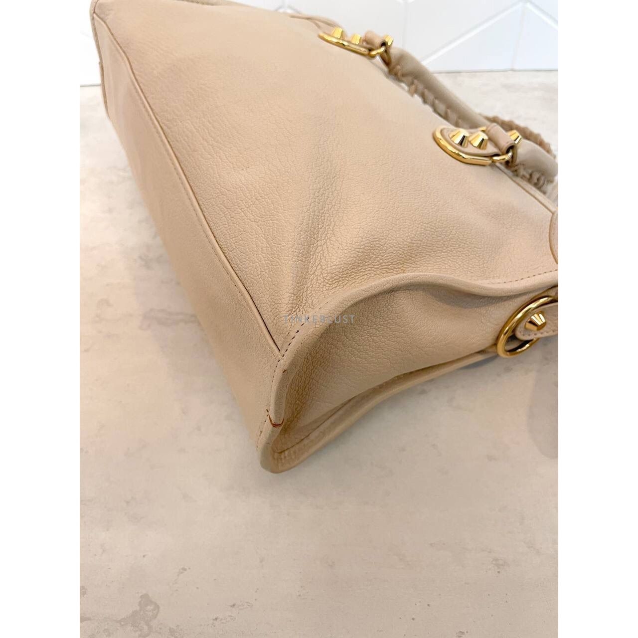 Balenciaga Small City Edge Beige GHW 2018 Satchel Bag