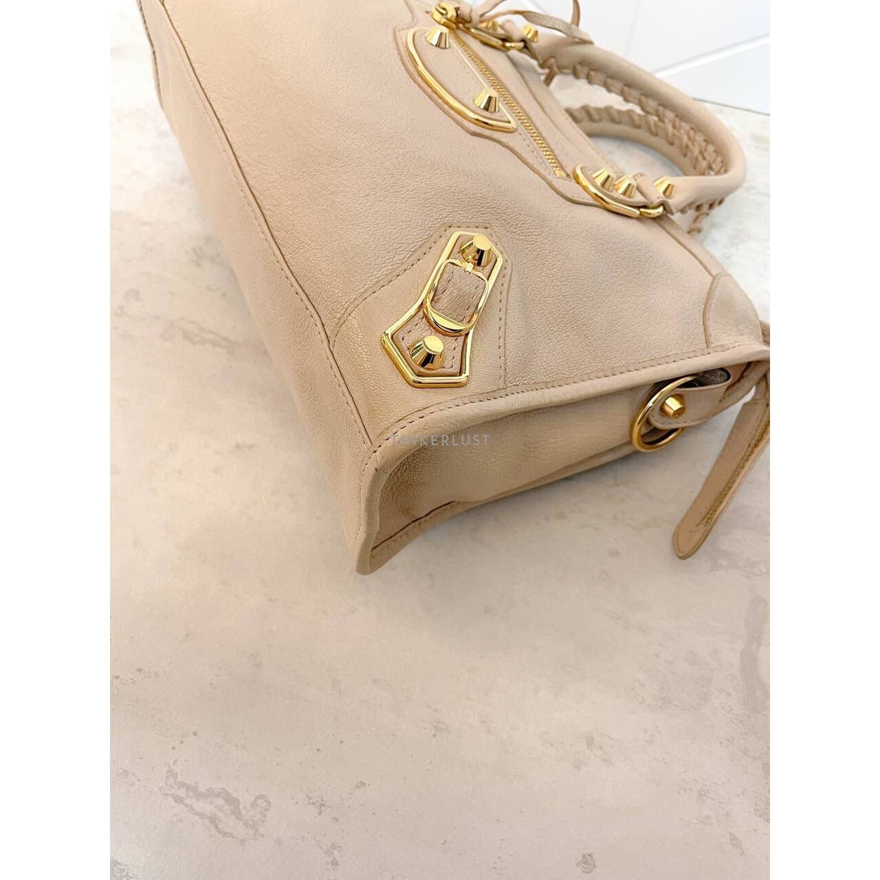 Balenciaga Small City Edge Beige GHW 2018 Satchel Bag