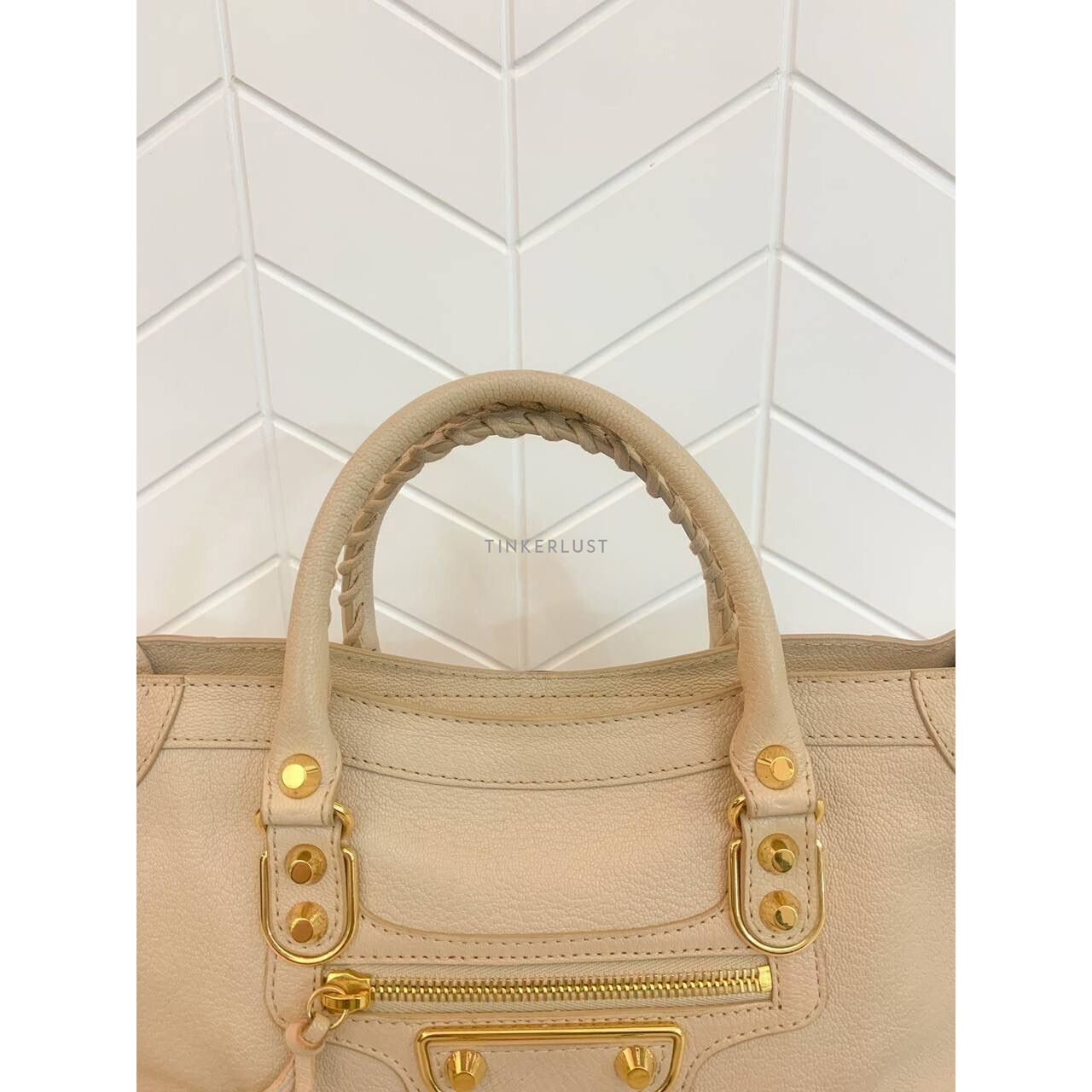 Balenciaga Small City Edge Beige GHW 2018 Satchel Bag