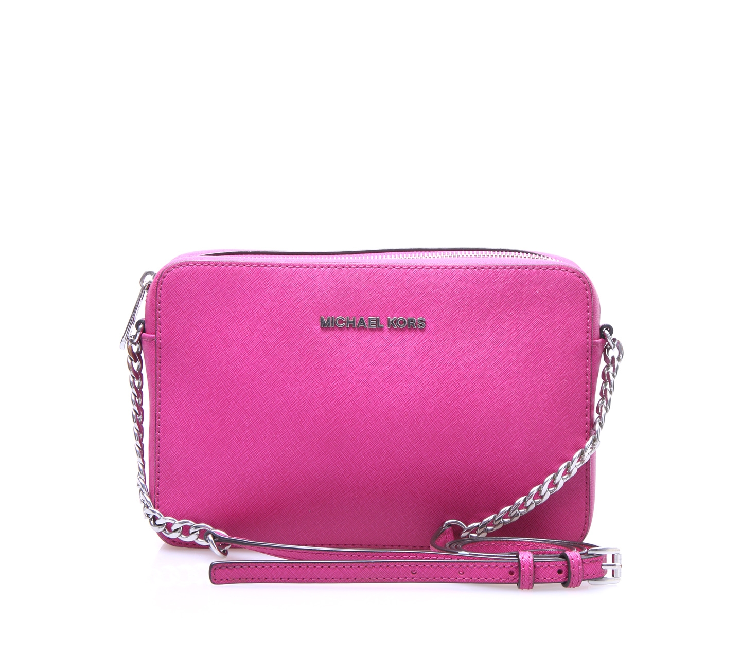 Michael Kors Magenta Saffiano Leather Sling Bag