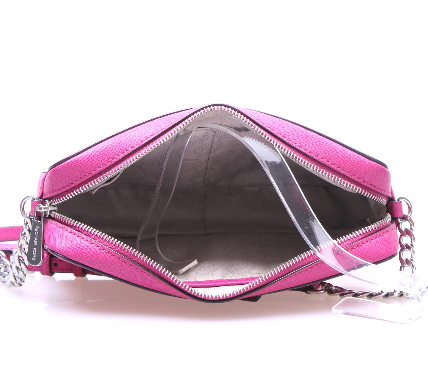 Michael Kors Magenta Saffiano Leather Sling Bag