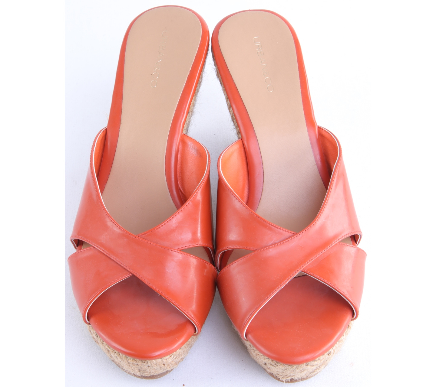 Urban & Co Orange Straw Wedges