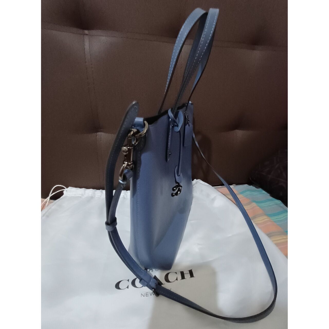 Coach Central Shopper Blue Tote Bag