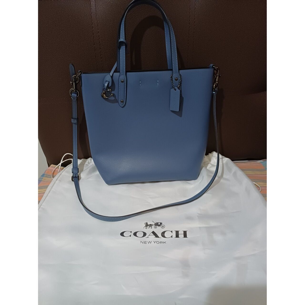 Coach Central Shopper Blue Tote Bag