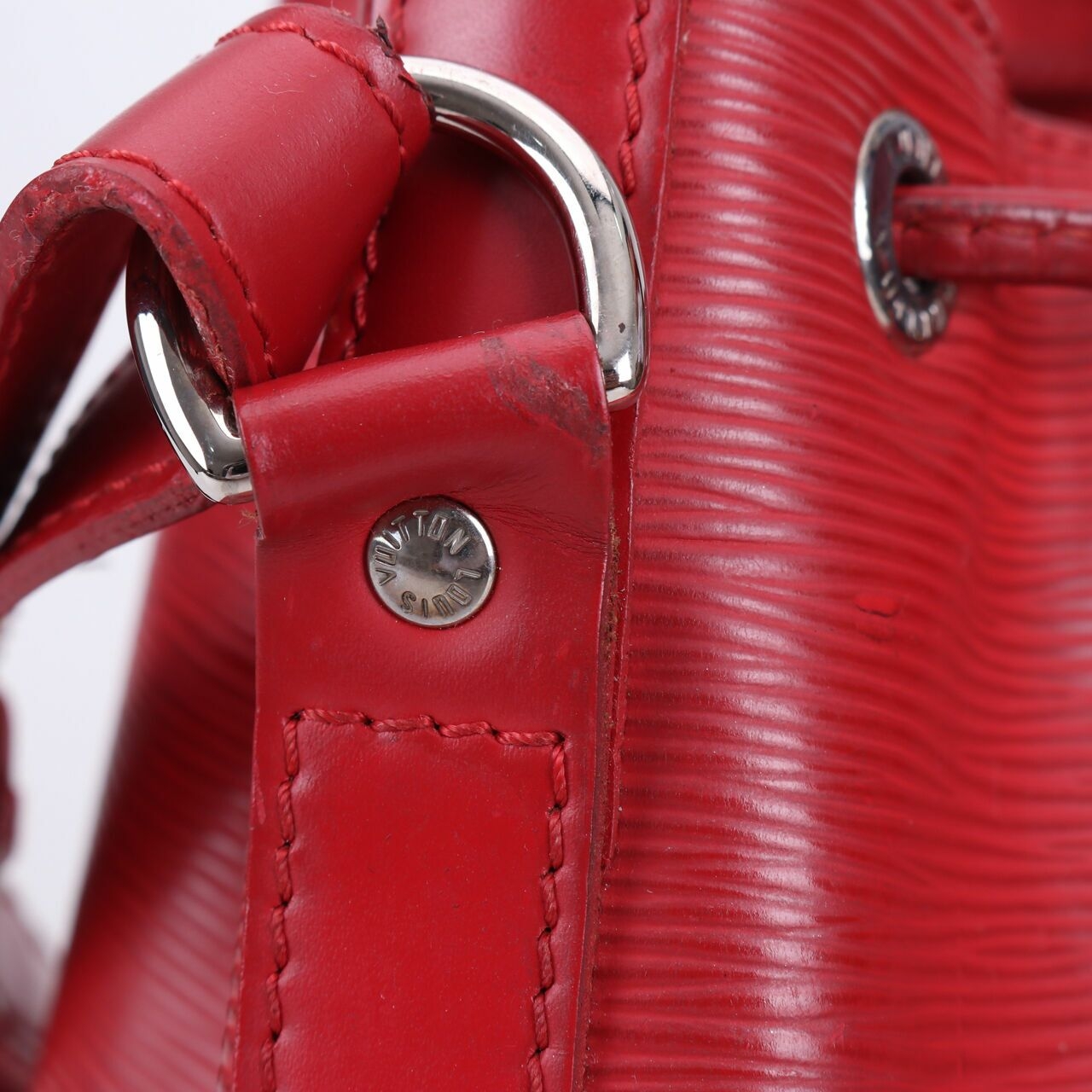 Louis Vuitton Petit Noe Red Epi Leather Shoulder Bag