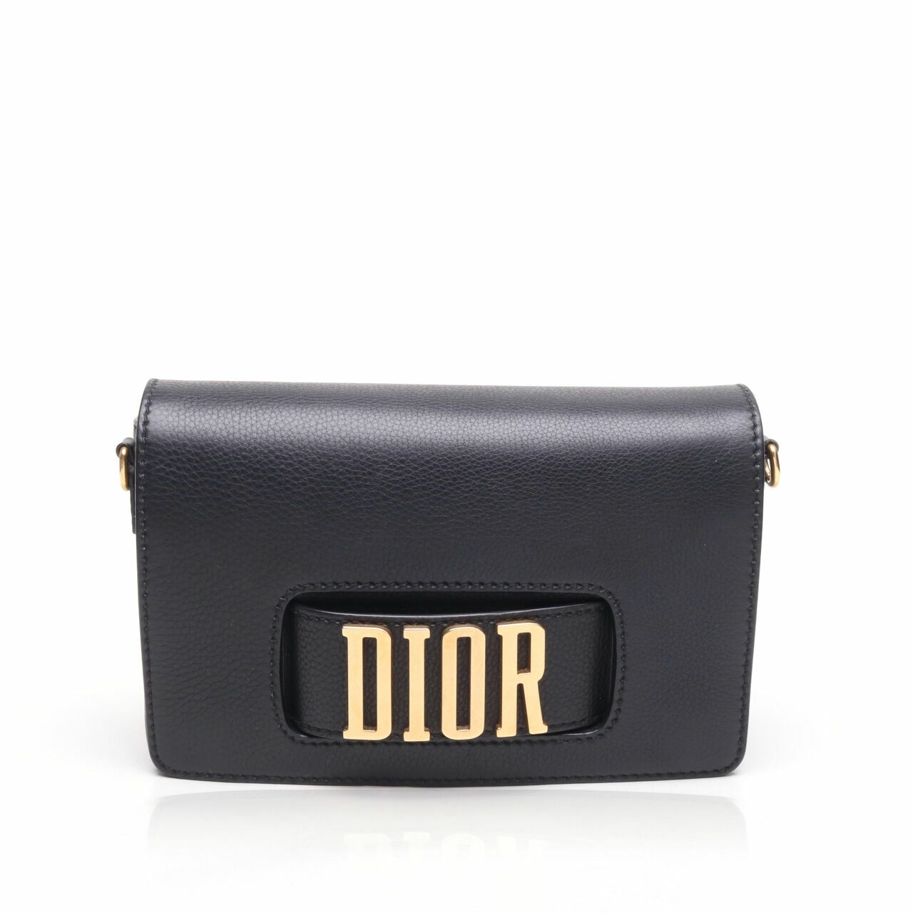 Christian Dior Grained Calfskin DioRevolution Black GHW Sling Bag