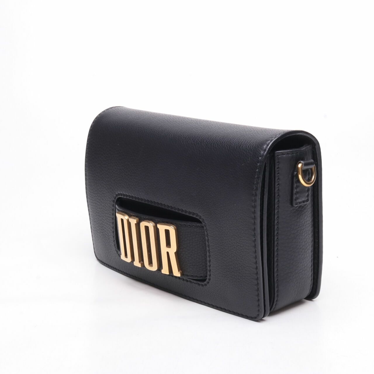 Christian Dior Grained Calfskin DioRevolution Black GHW Sling Bag