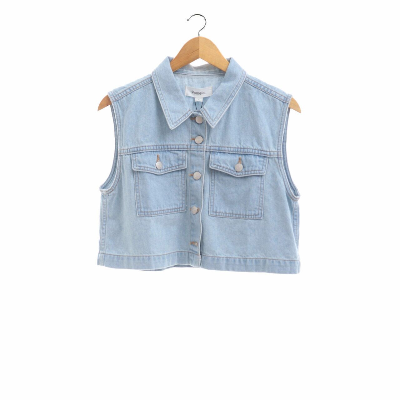 Pomelo. Light Blue Denim Vest