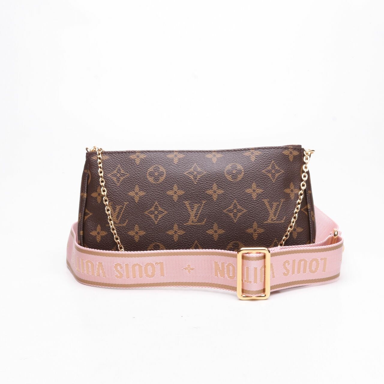 Louis Vuitton Multi Pochette Accessoires Pink Strap Sling Bag