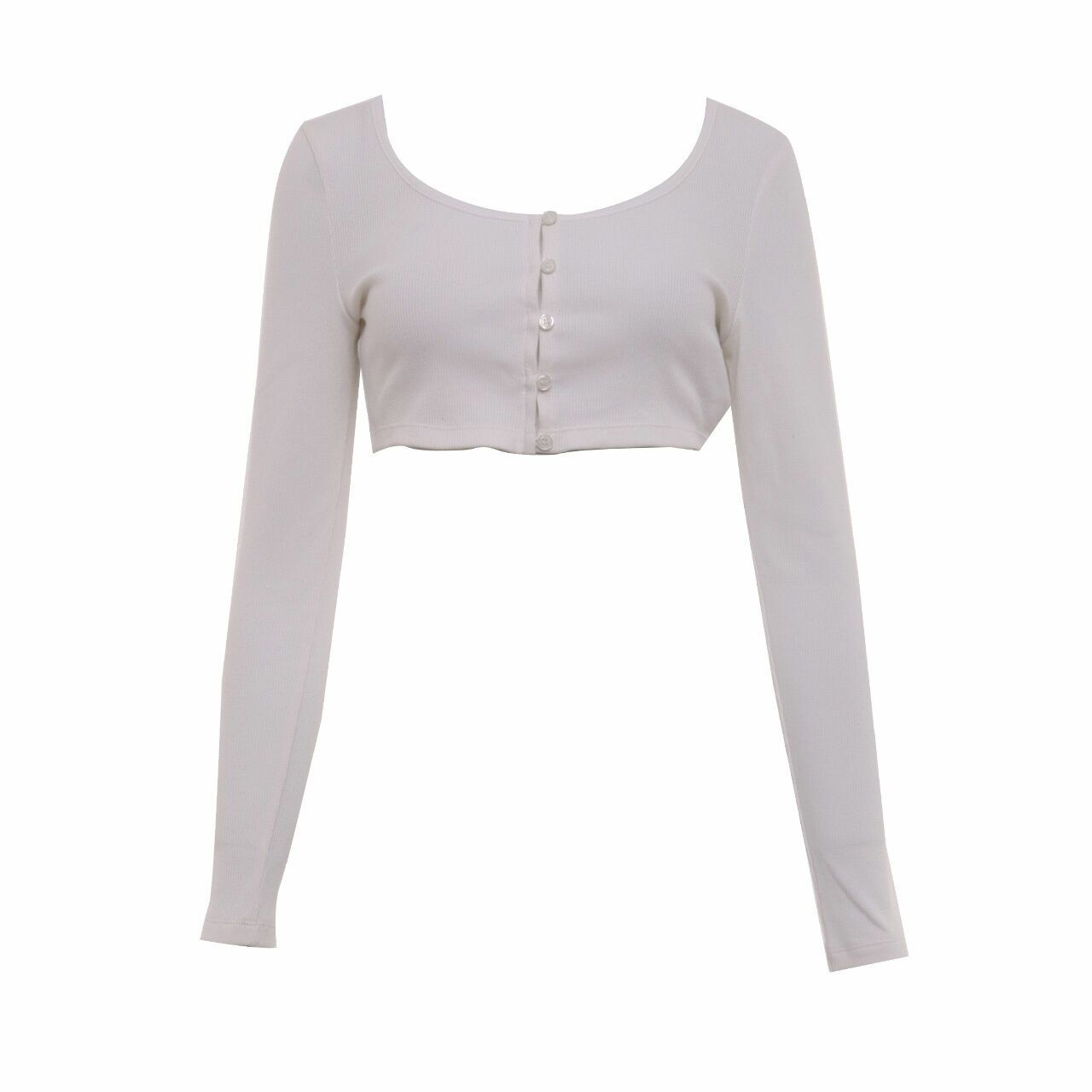 H&M White Crop Blouse