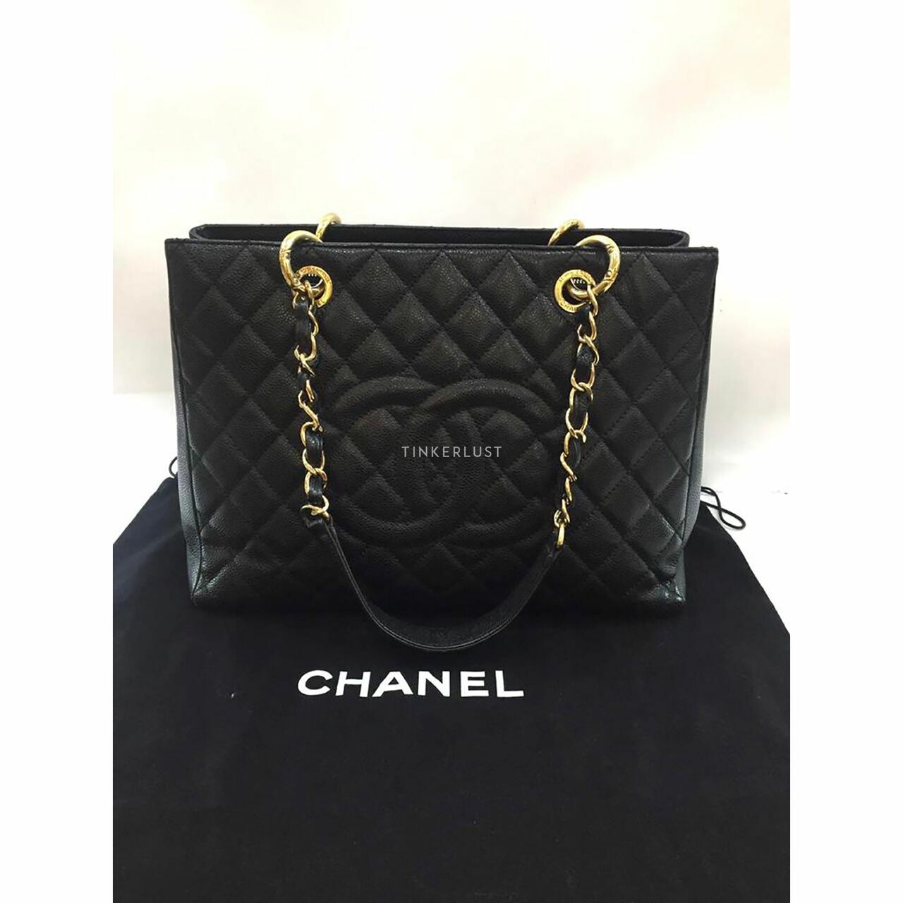 Chanel GST Black Caviar GHW #17 Tote Bag