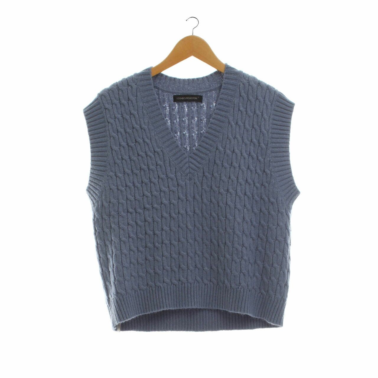 Lookboutiquestore Blue Knit Vest