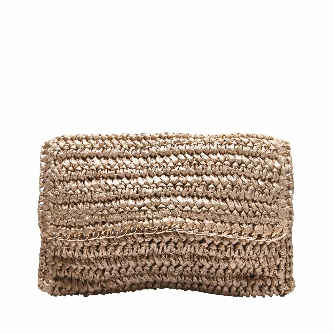 H&M Brown Straw Clutch