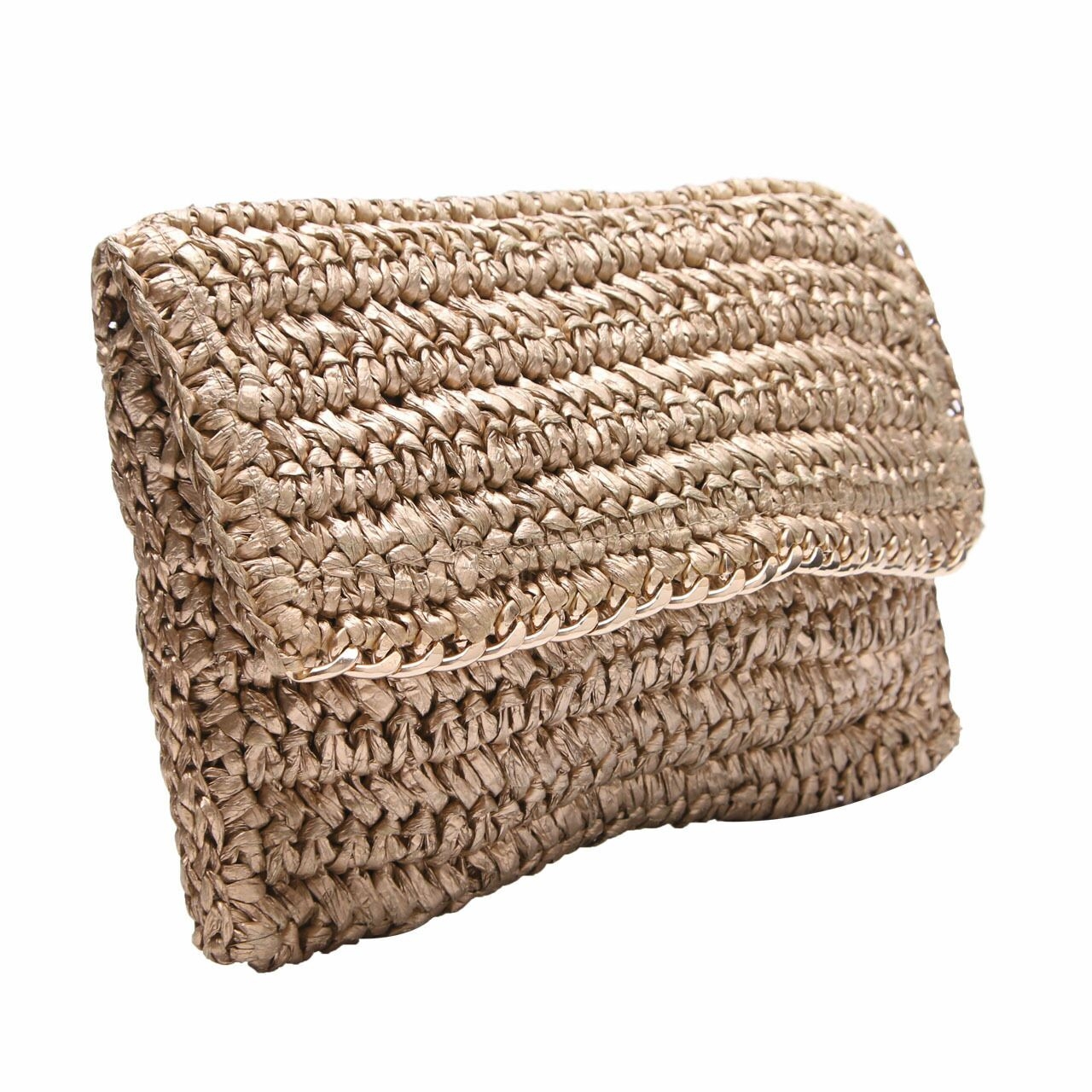 H&M Brown Straw Clutch