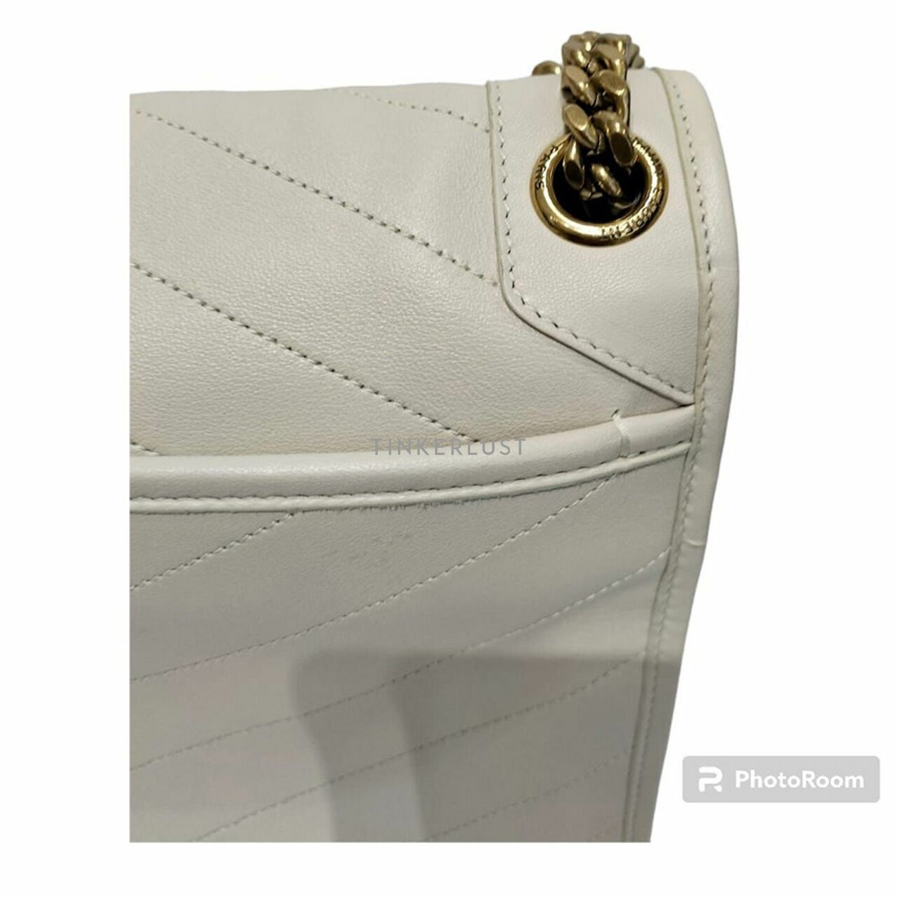 Saint Laurent Niki Medium Leather White GHW 2019 Shoulder Bag