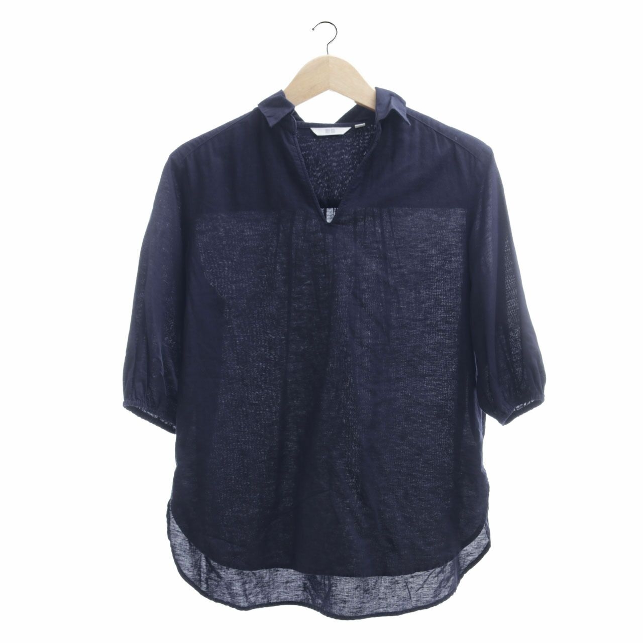 UNIQLO Navy V-Neck Blouse