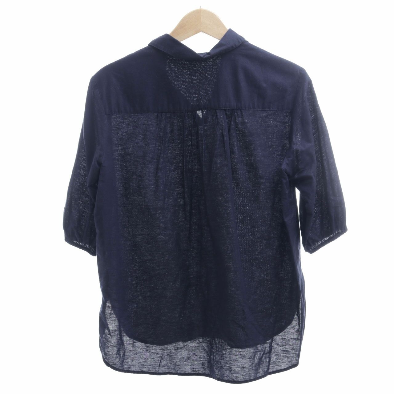 UNIQLO Navy V-Neck Blouse