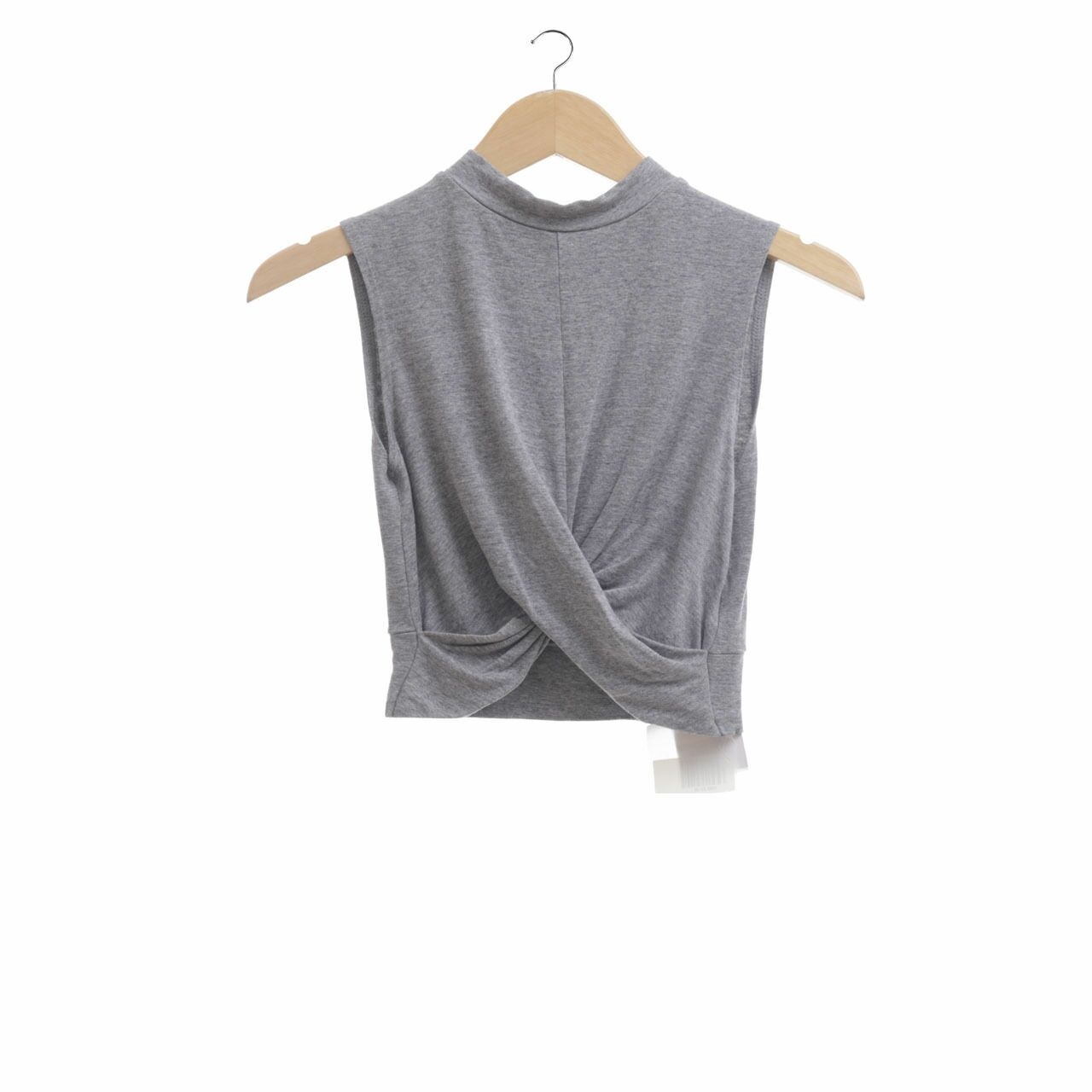 Topshop Grey Cropped Sleeveless