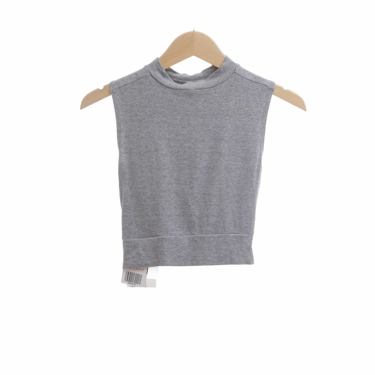 Topshop Grey Cropped Sleeveless