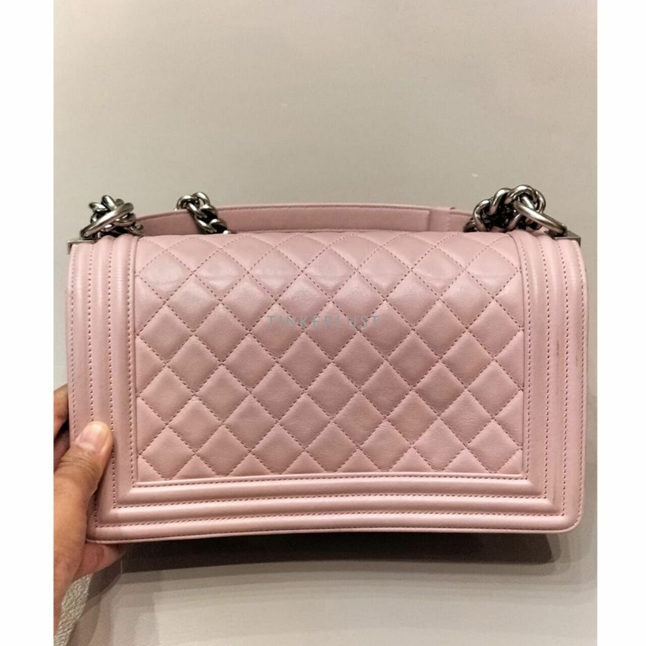 Chanel Boy Baby Pink Medium SHW Shoulder Bag