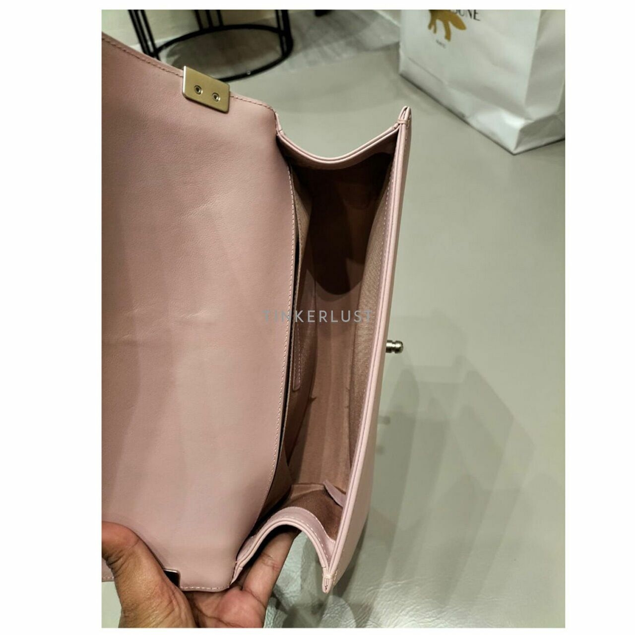 Chanel Boy Baby Pink Medium SHW Shoulder Bag