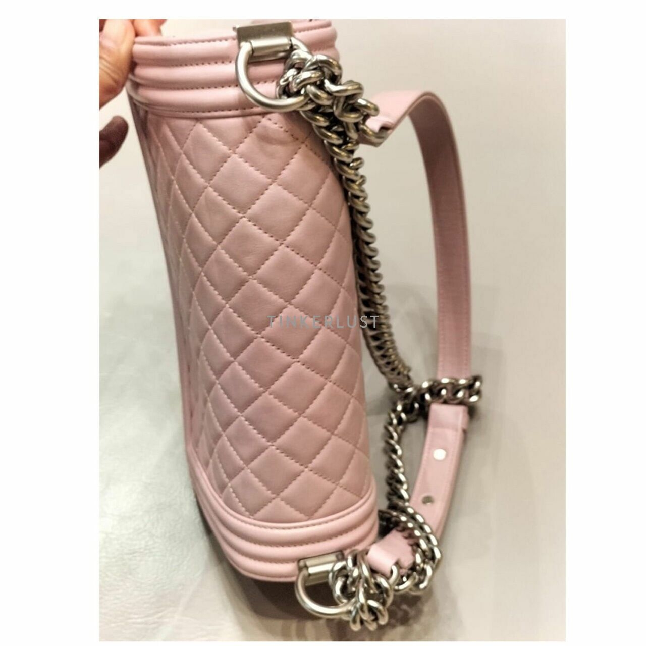 Chanel Boy Baby Pink Medium SHW Shoulder Bag