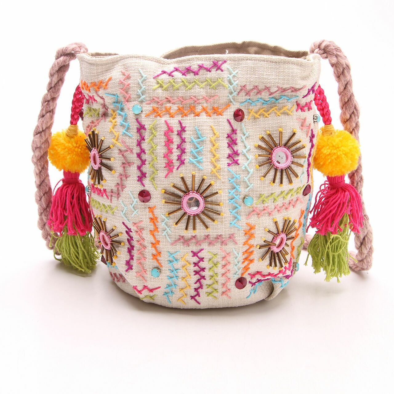 Private Collection Multi Sequin Bucket Sling Bag