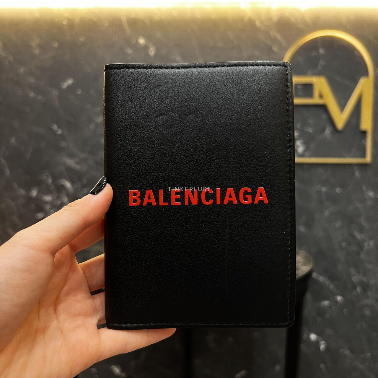 Balenciaga Bifold Card Holder Black Wallet