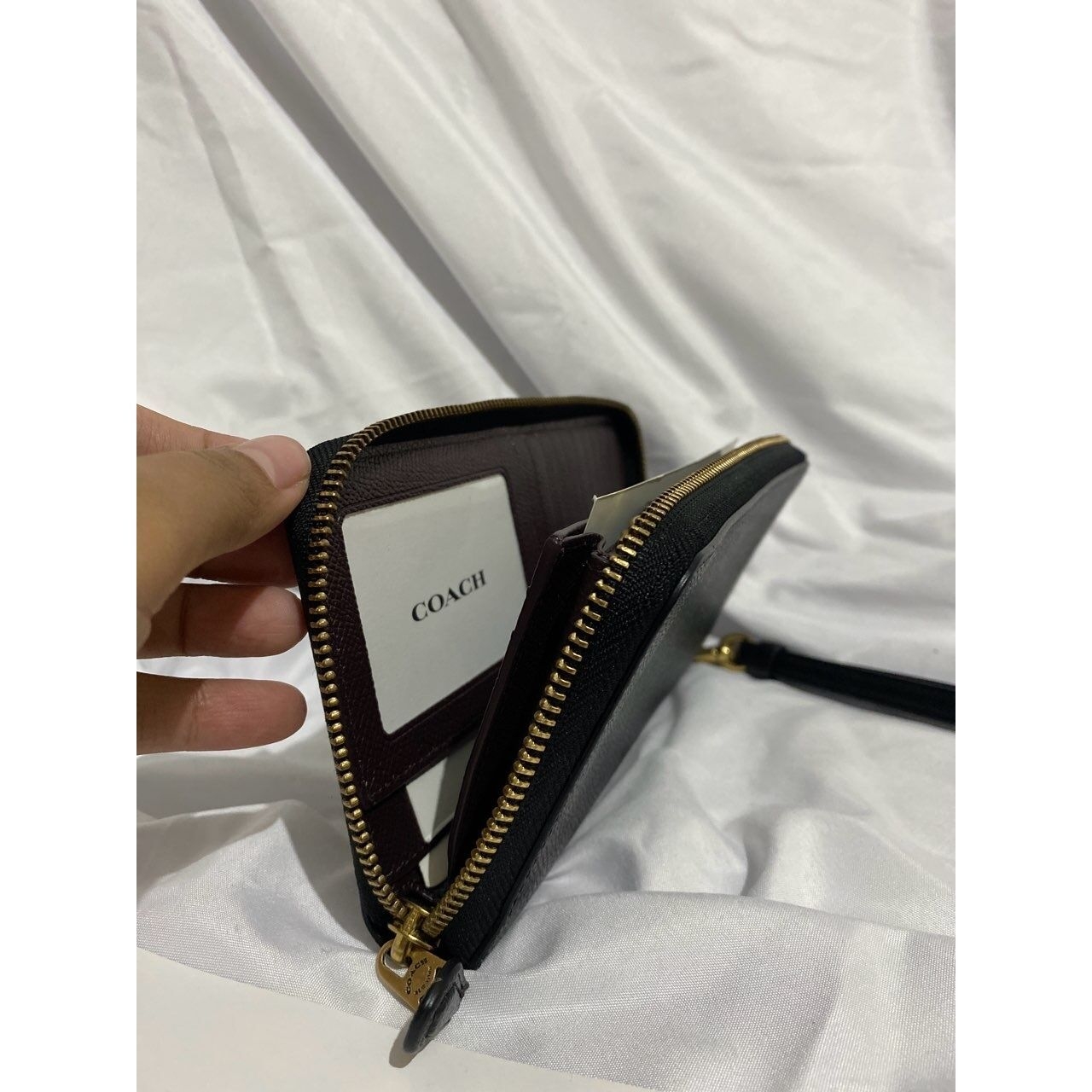 Coach Continental Burgundy & Black Wallet