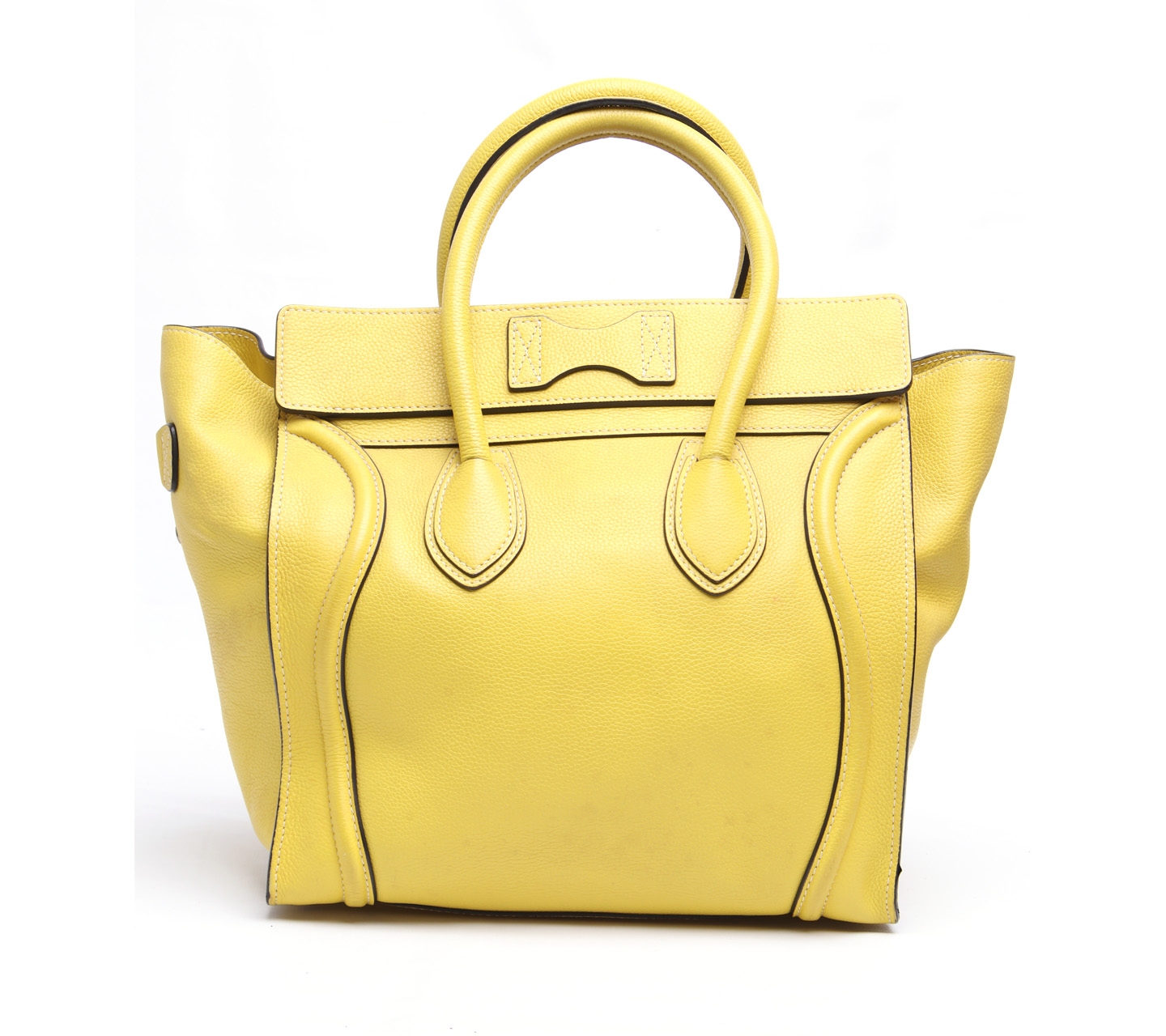 Celine Yellow ML Nano Leather Handbag