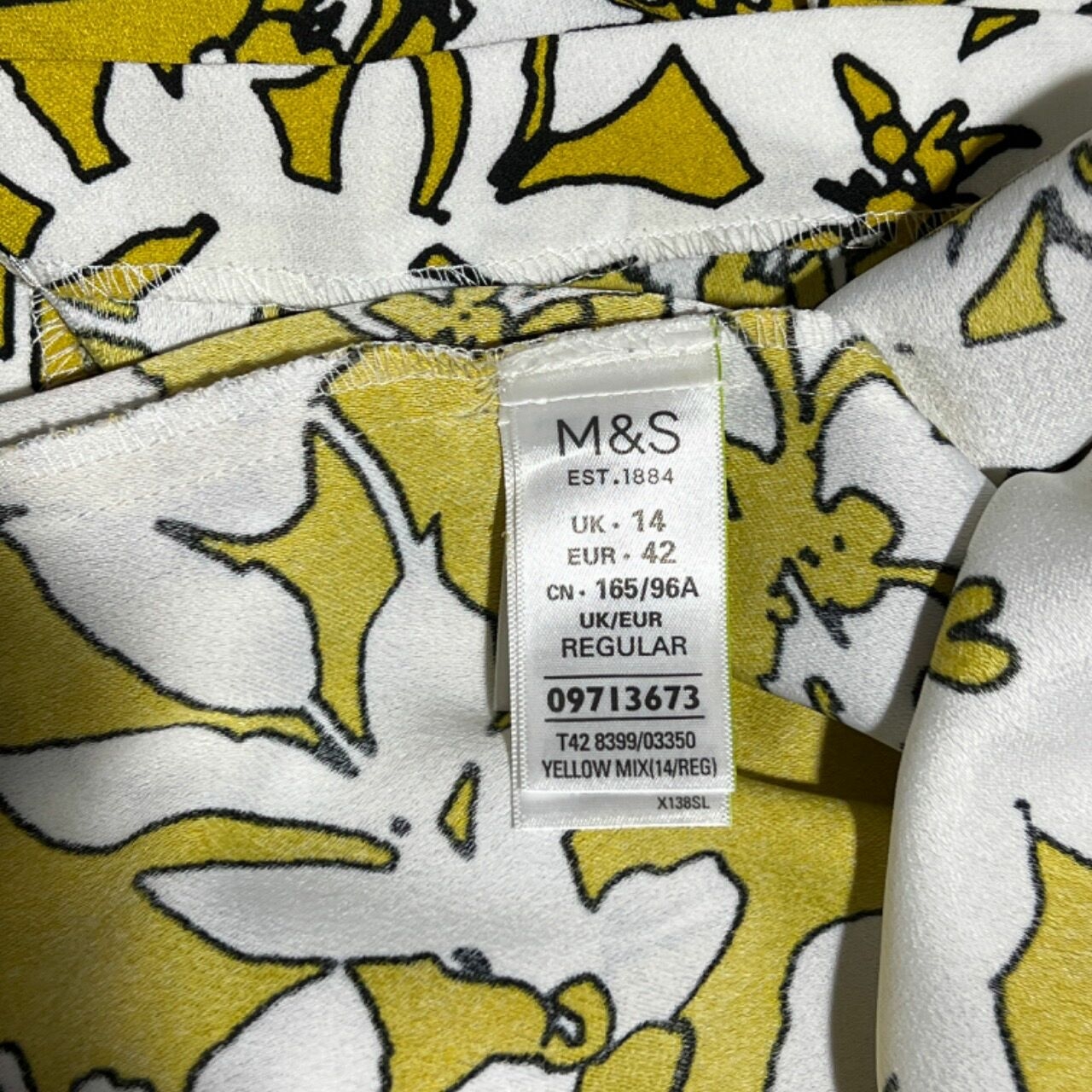 Marks & Spencer Mustard Floral Midi Dress