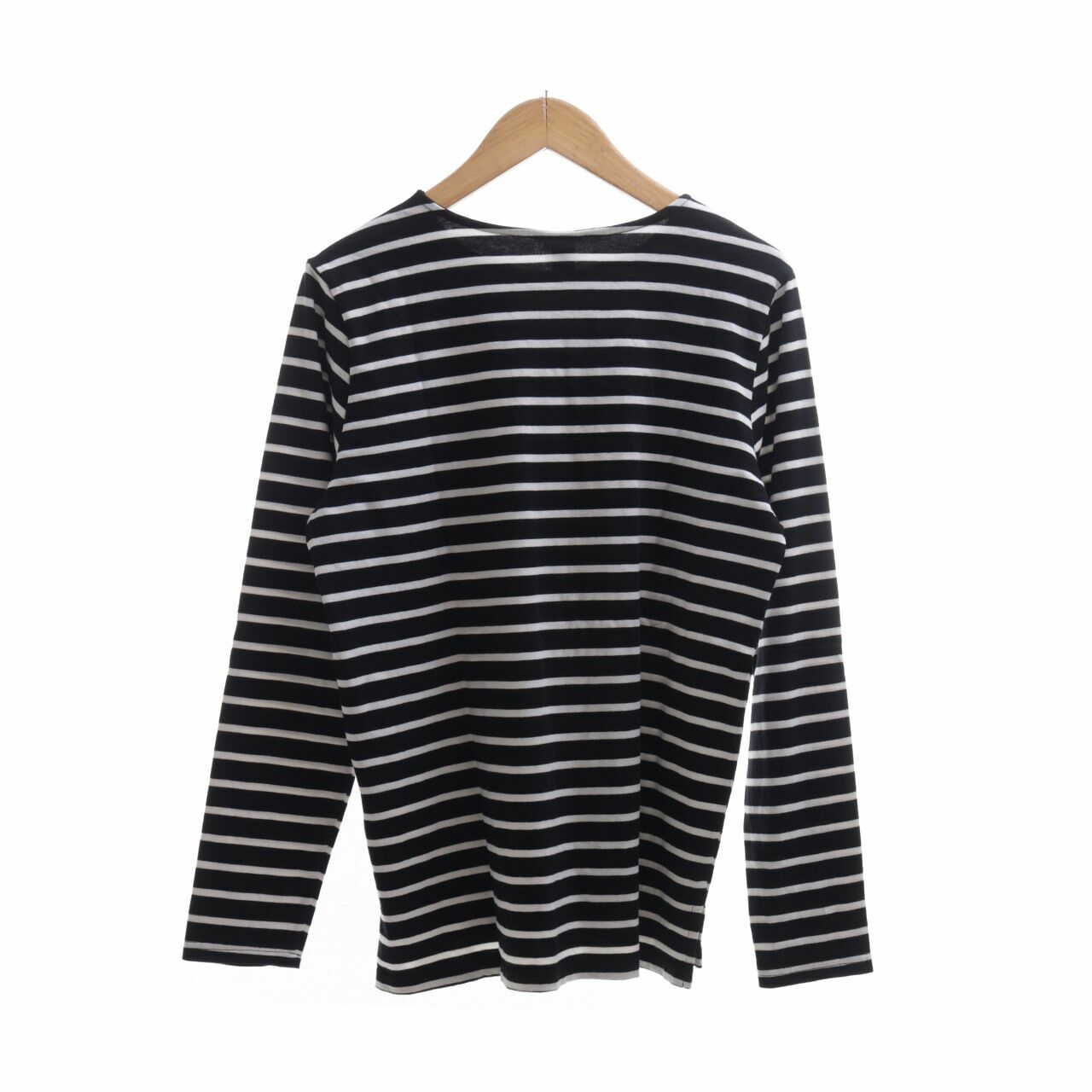 H&M Black & White Striped Long Sleeve T-Shirt