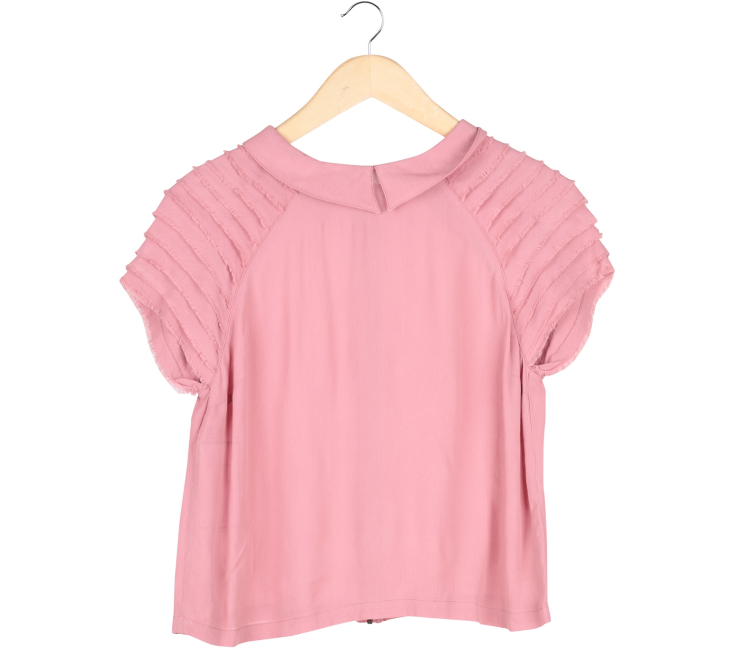 Topshop Pink Short Sleeve Blouse