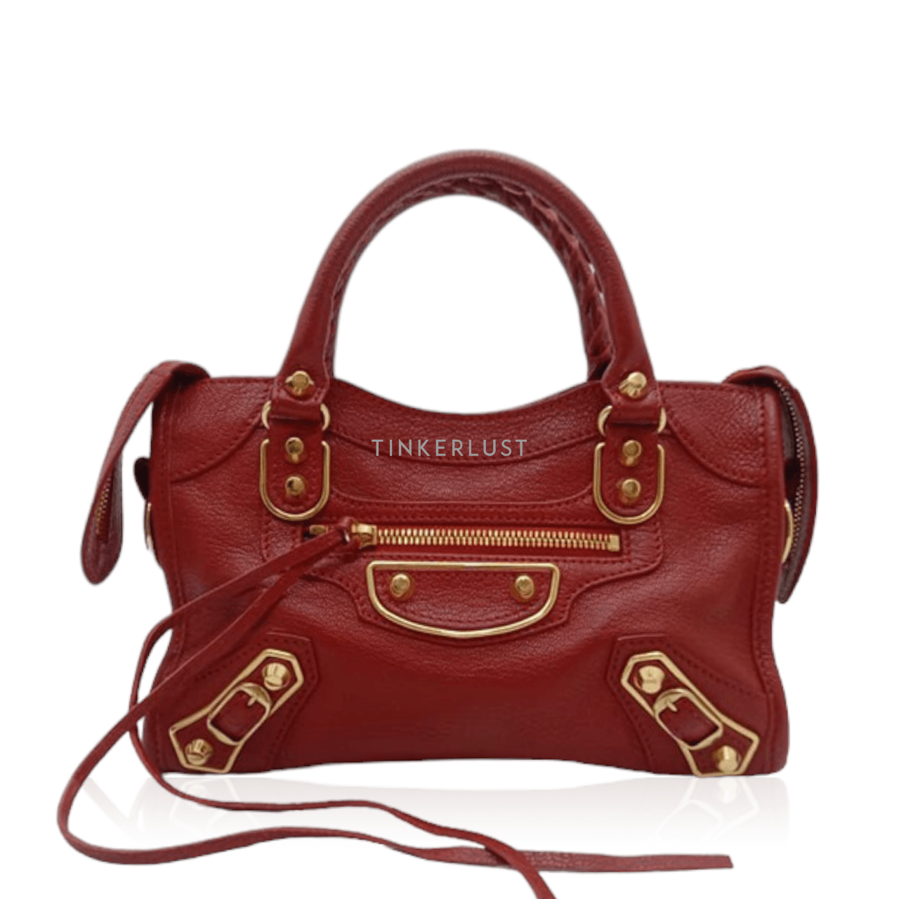 Balenciaga Mini City 24cm Rouge Edge GHW 2021 Satchel