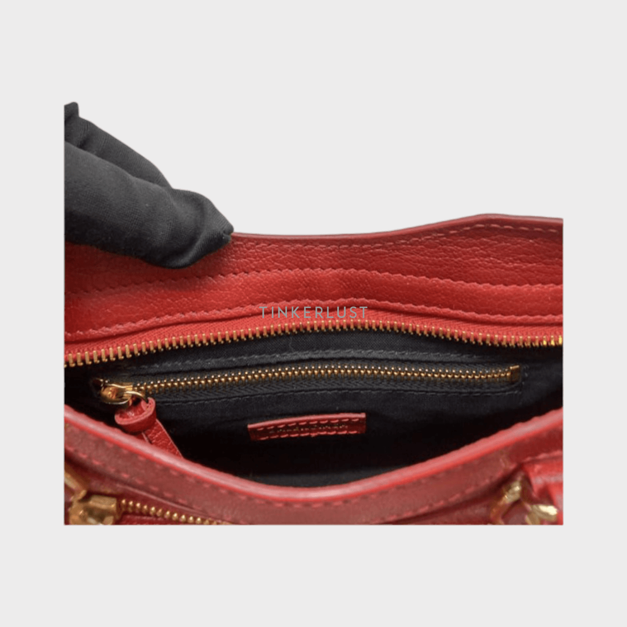 Balenciaga Mini City 24cm Rouge Edge GHW 2021 Satchel