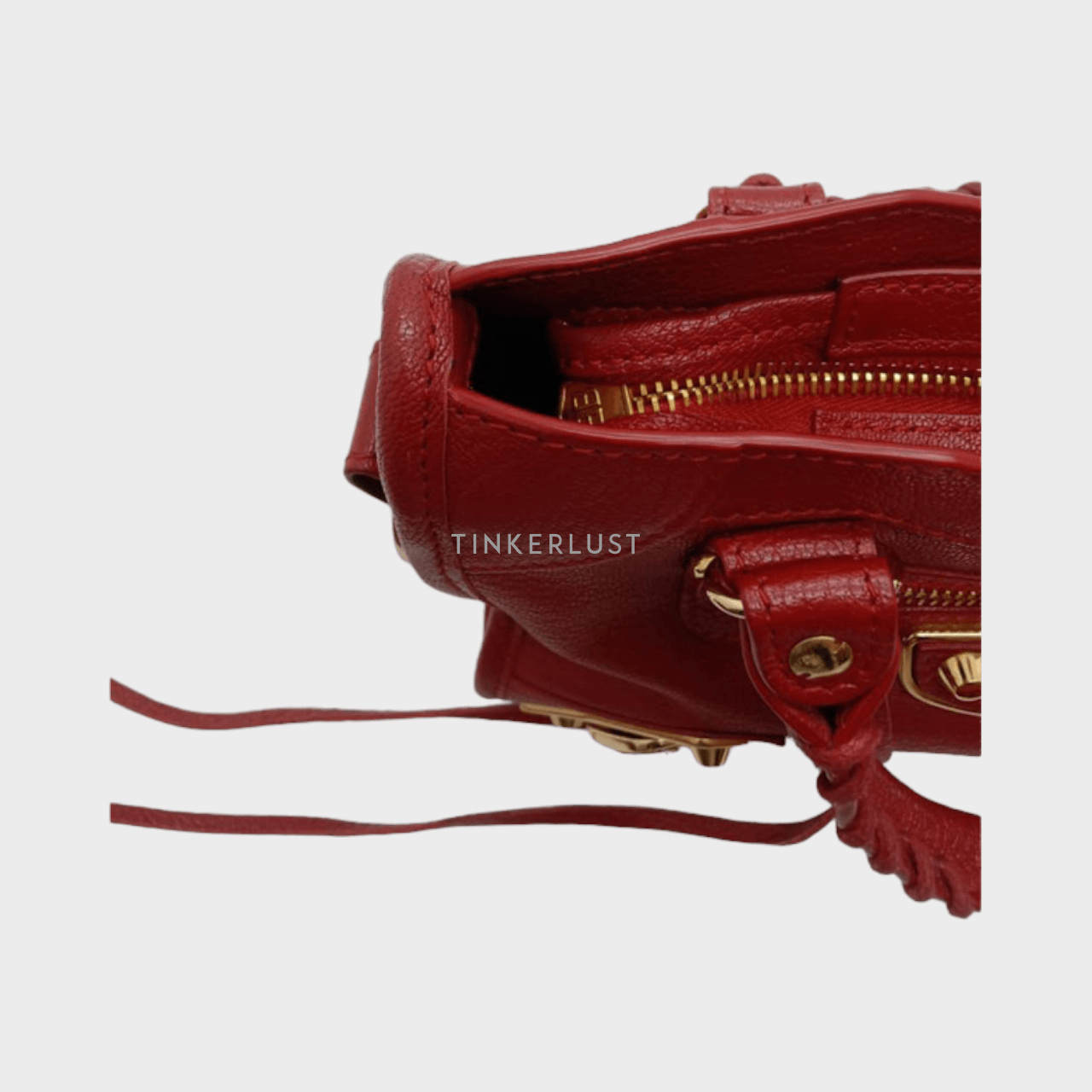 Balenciaga Mini City 24cm Rouge Edge GHW 2021 Satchel