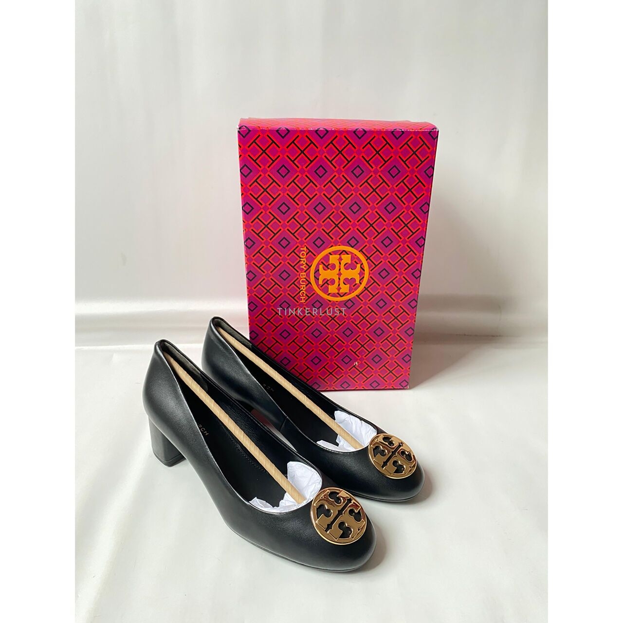 Tory Burch Chelsea 50MM Pump Nappa Leather Perfect Black Heels