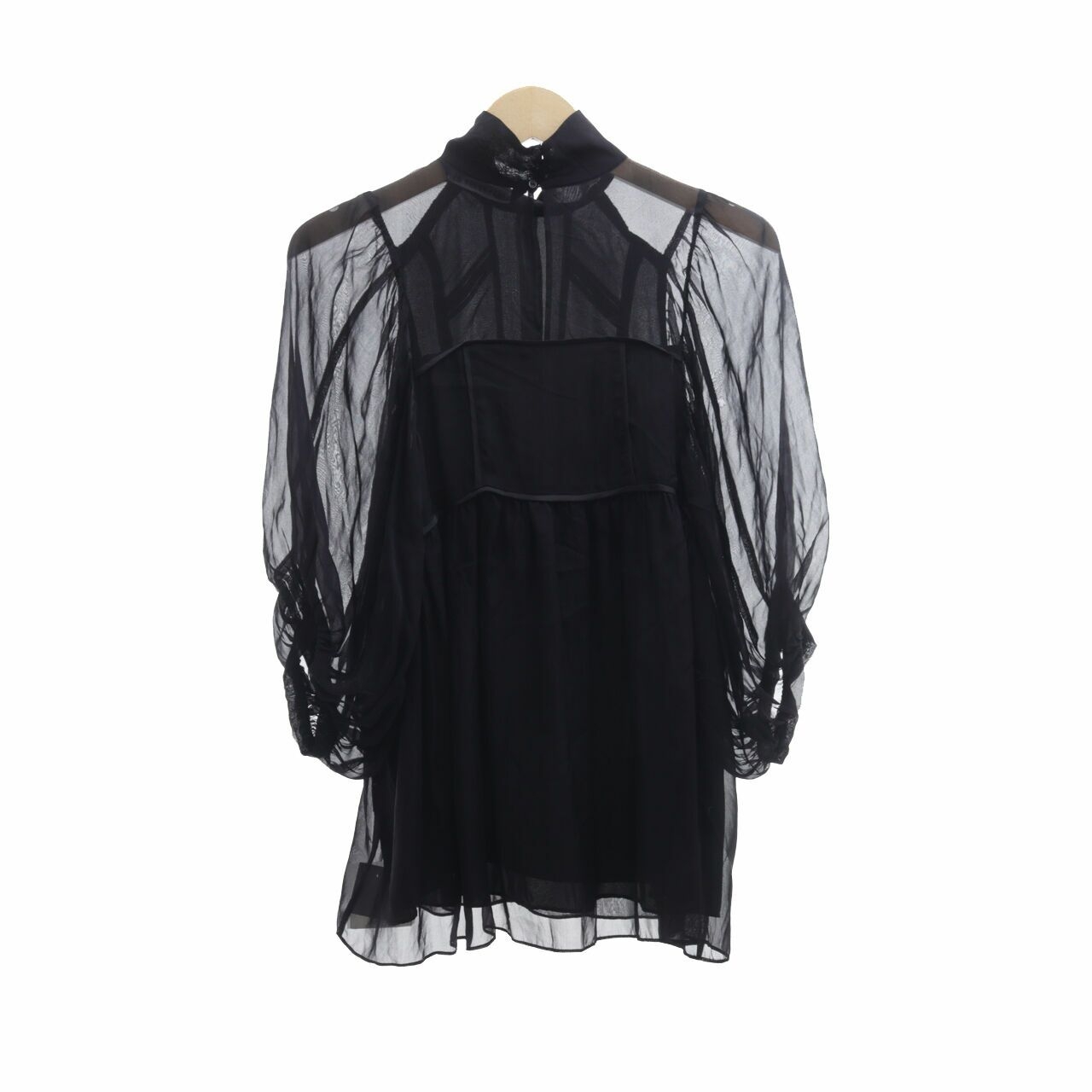 Zara Black High Neck Blouse