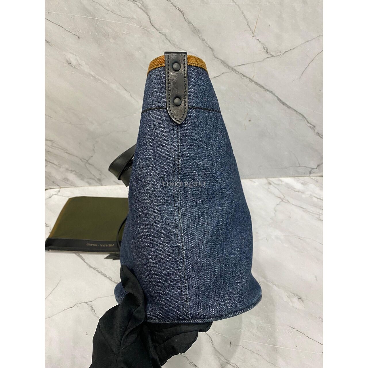 Prada Denim Bucket SHW Satchel