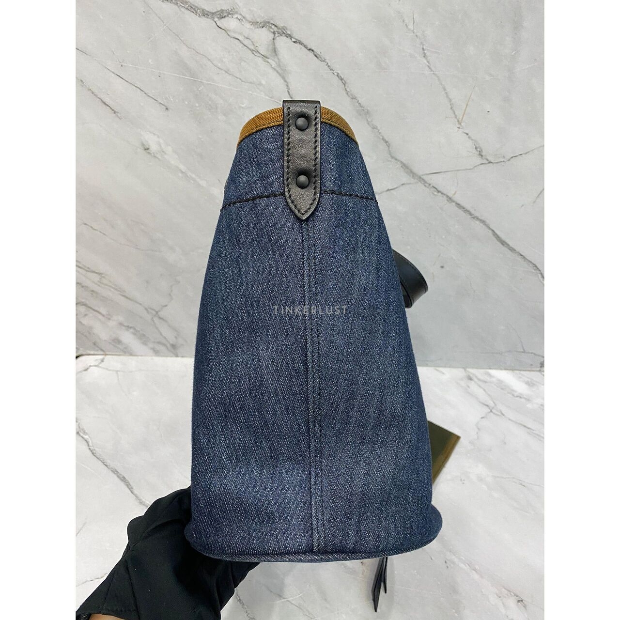 Prada Denim Bucket SHW Satchel