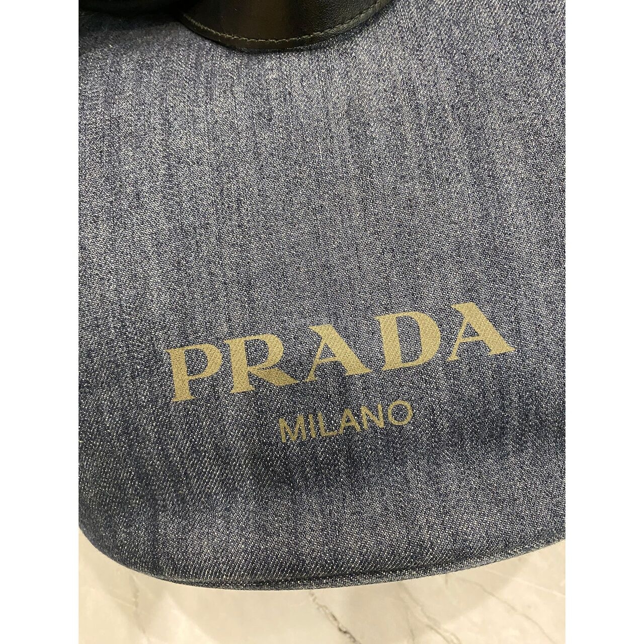 Prada Denim Bucket SHW Satchel