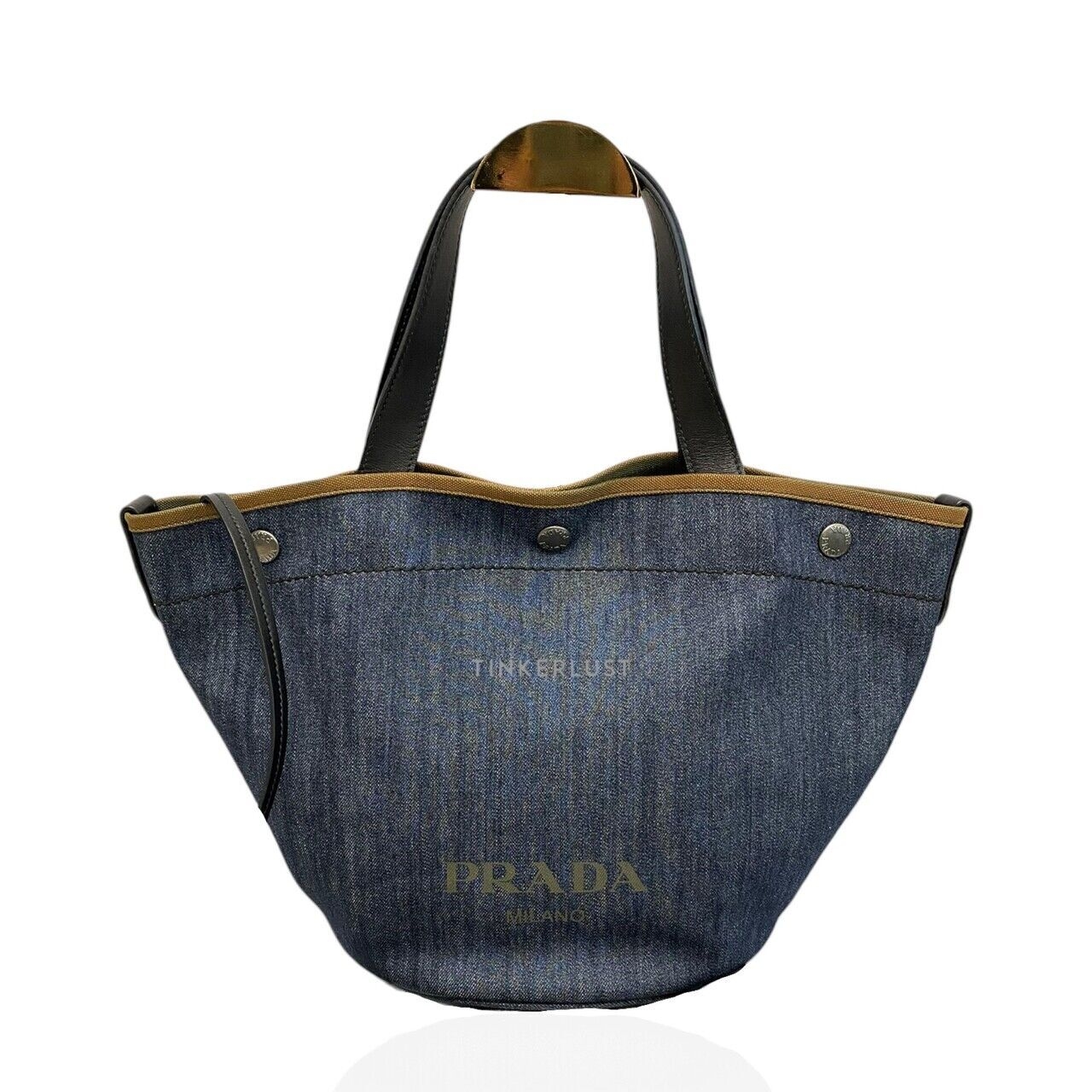 Prada Denim Bucket SHW Satchel