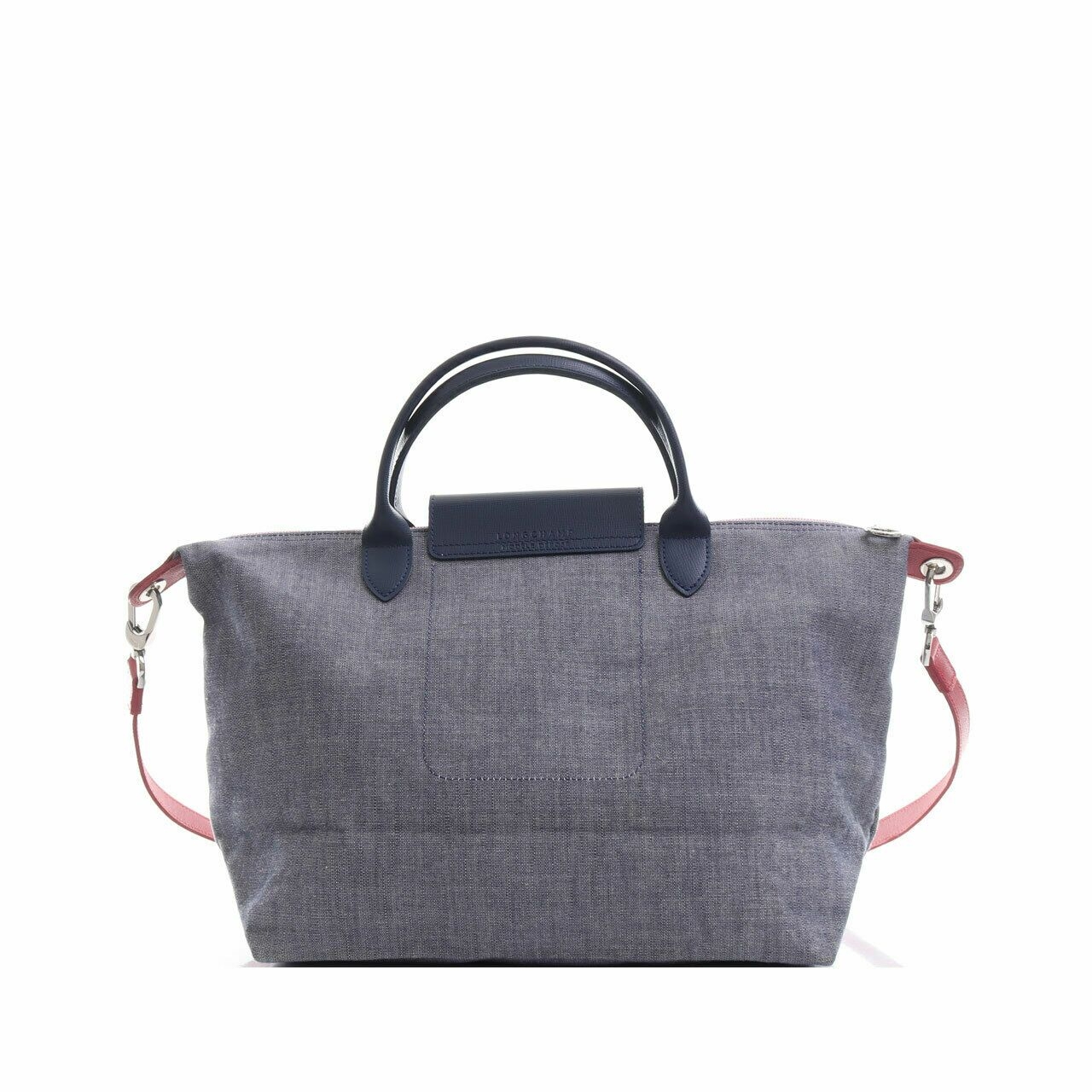 Longchamp Navy Denim Le Pliage On The Road Small SH Satchel